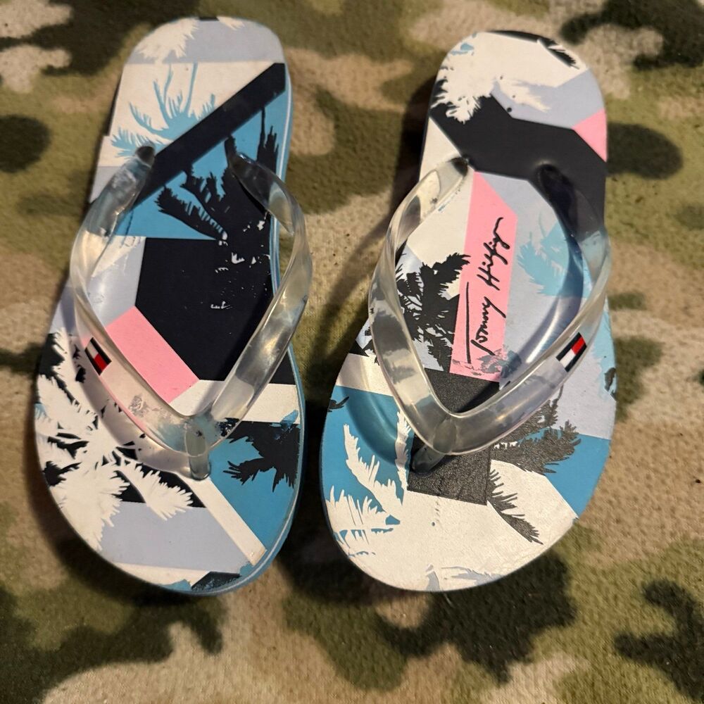Tommy Hilfiger girls flip flops size 10/11c
